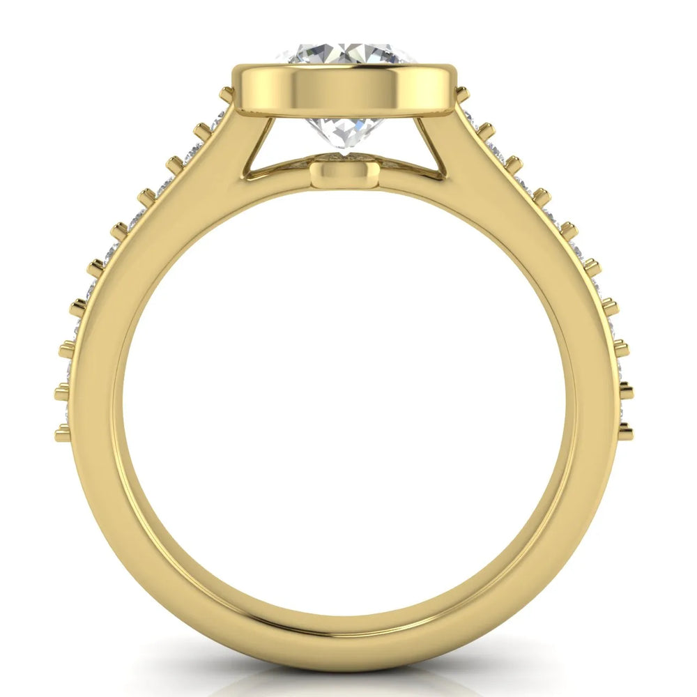 Elegant Bezel-Set Accent Ring