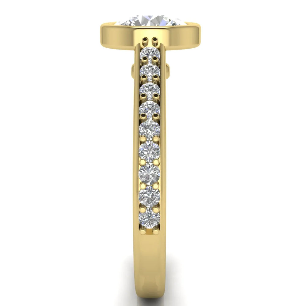 Elegant Bezel-Set Accent Ring