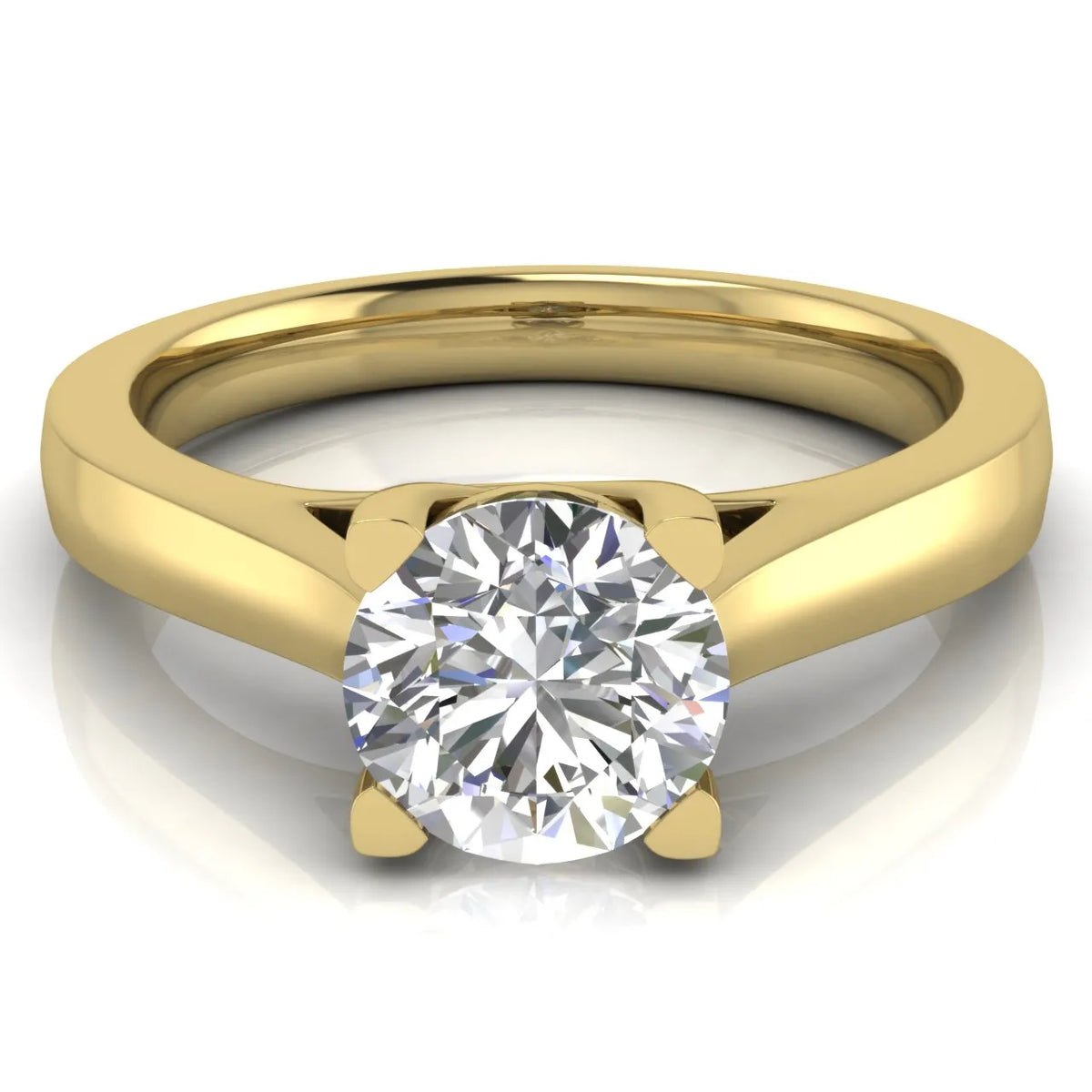 Elegant Solitaire Ring with Classic Four-Prong Setting