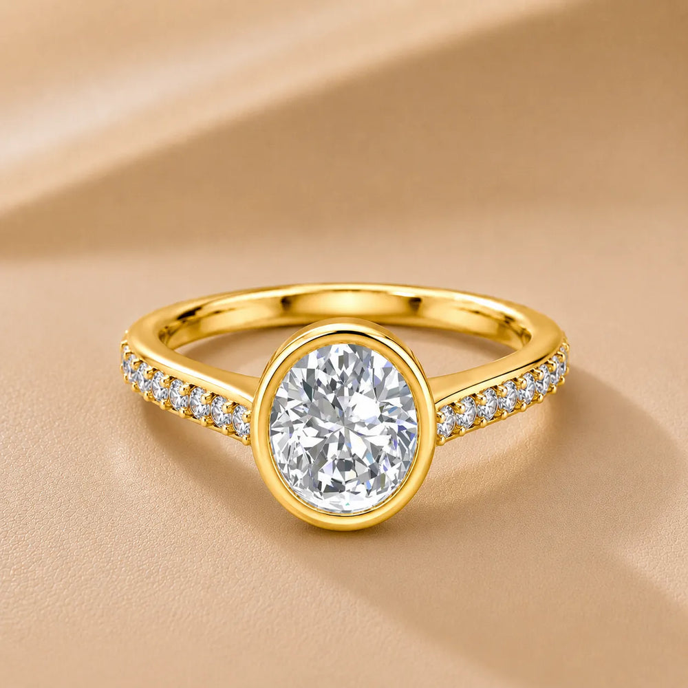 Elegant Bezel-Set Accent Ring