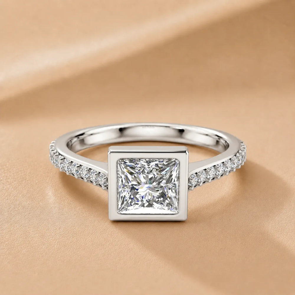 Elegant Bezel-Set Accent Ring