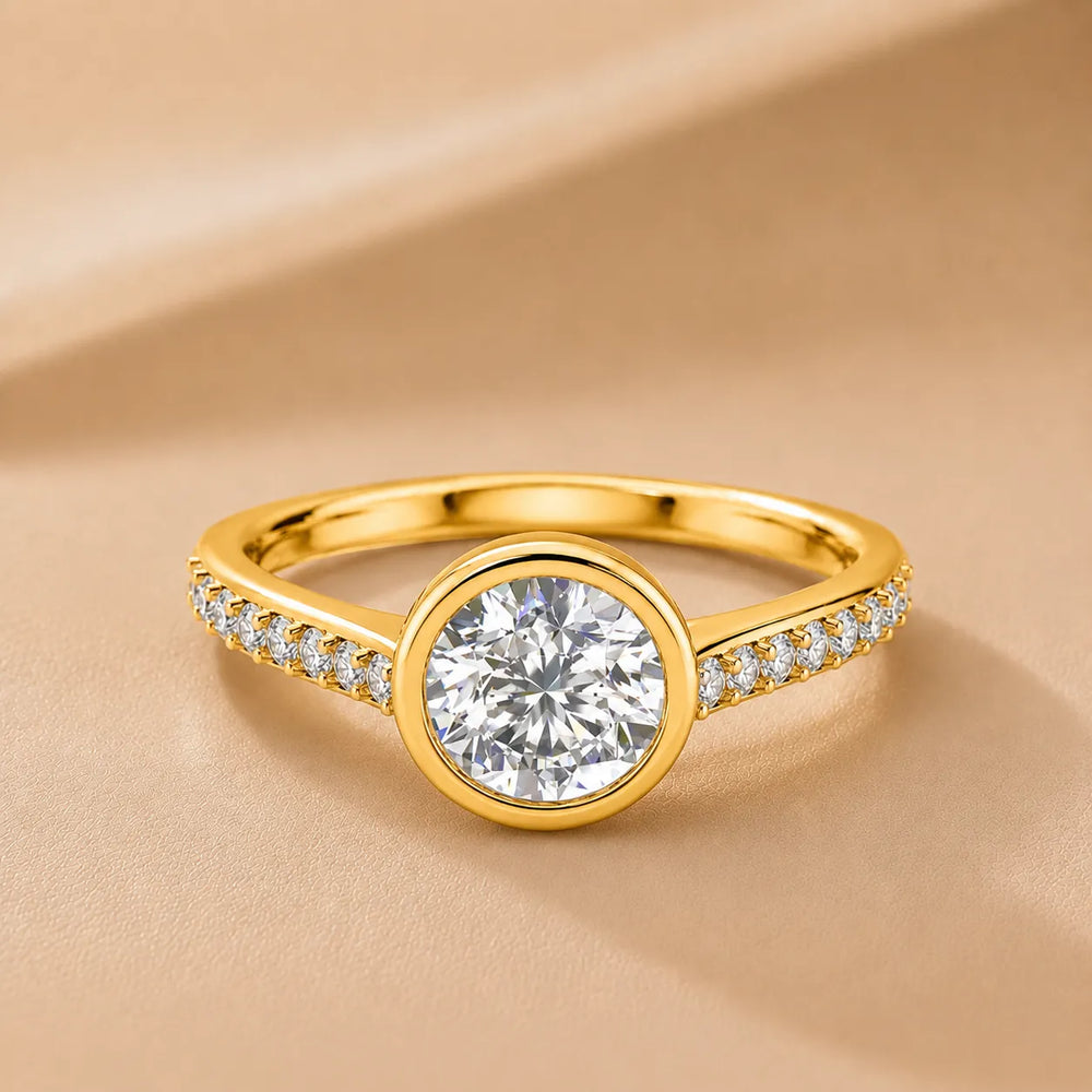 Elegant Bezel-Set Accent Ring