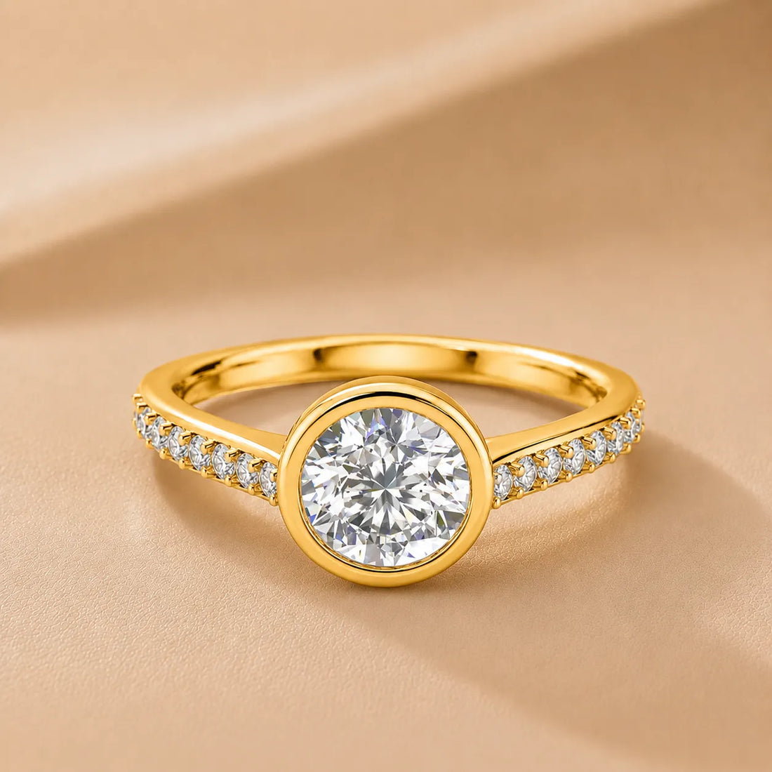Elegant Bezel-Set Accent Ring