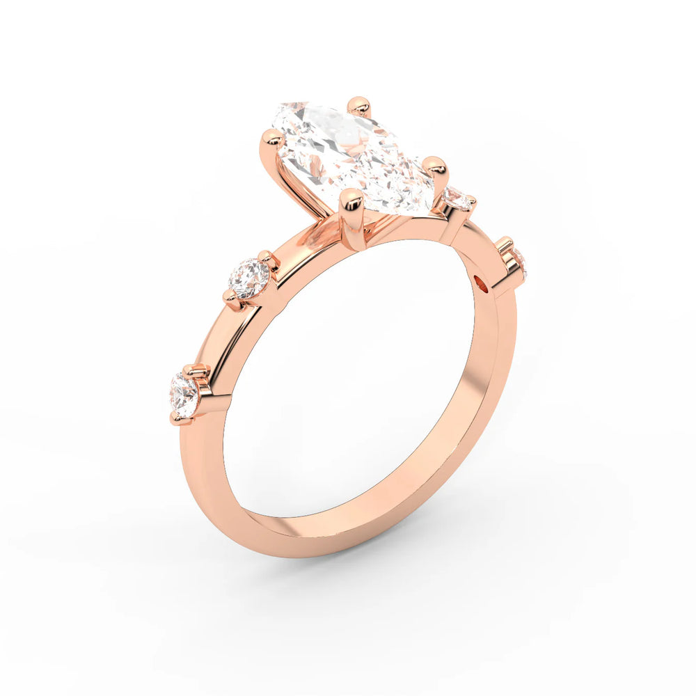 Elena Radiance Oval Diamond Engagement Ring