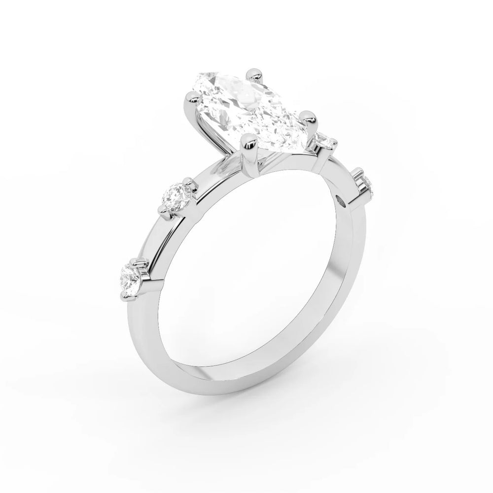 Elena Radiance Oval Diamond Engagement Ring