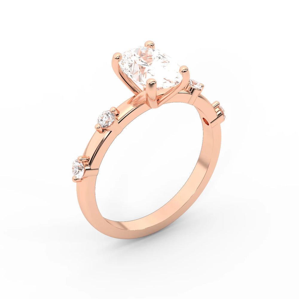 Elena Radiance Oval Diamond Engagement Ring