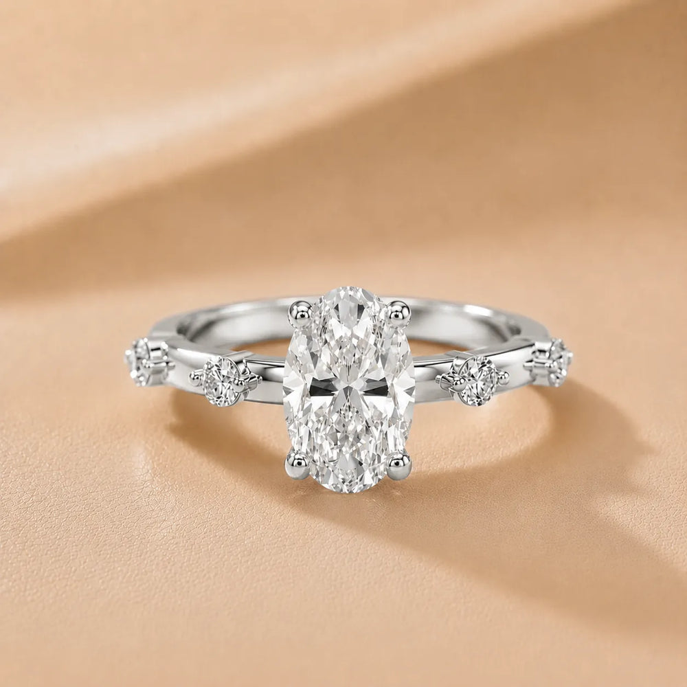 Elena Radiance Oval Diamond Engagement Ring