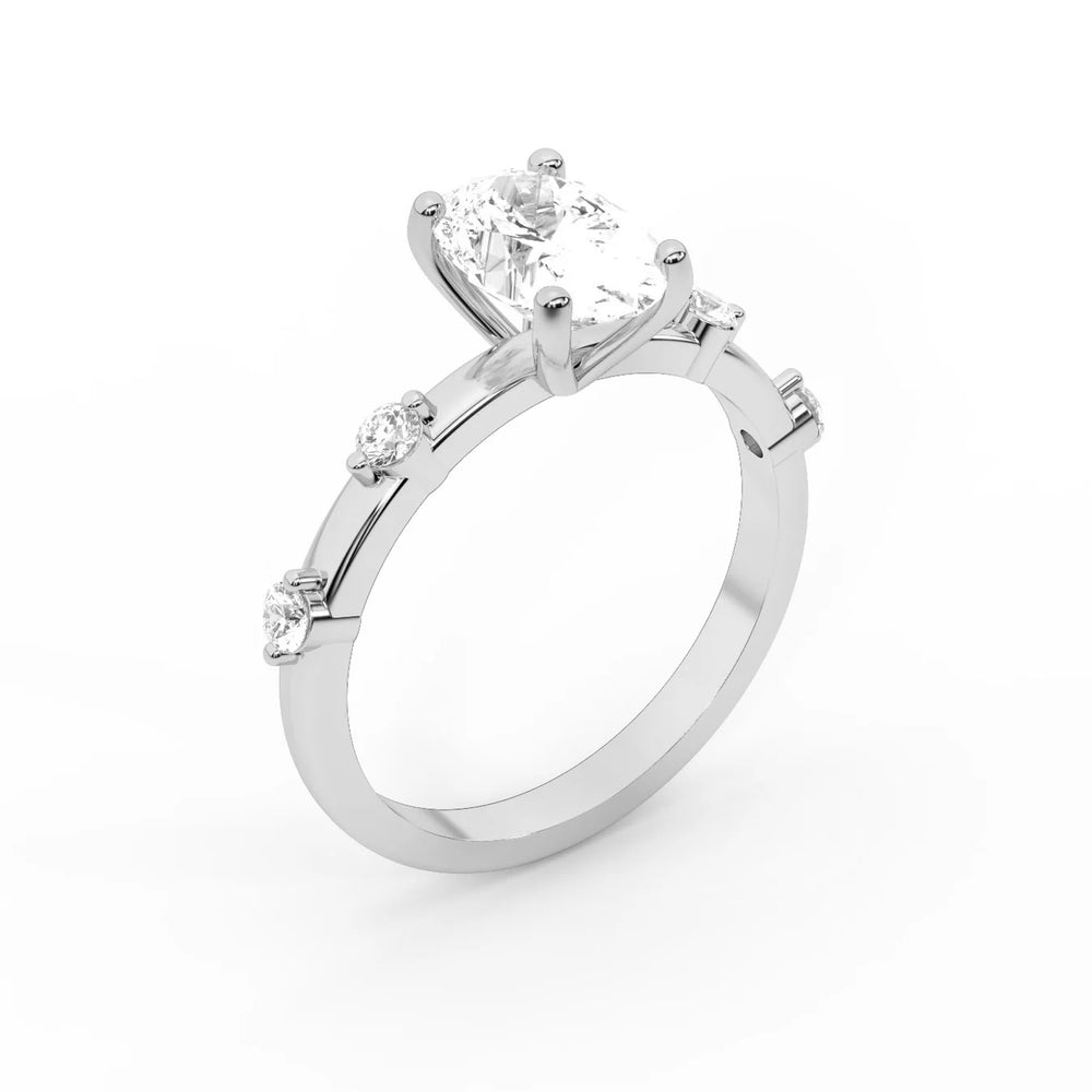 Elena Radiance Oval Diamond Engagement Ring