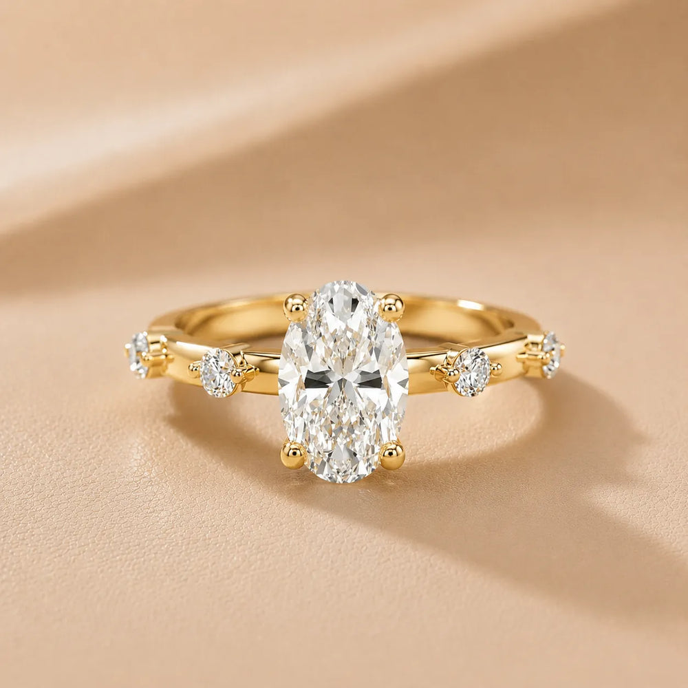 Elena Radiance Oval Diamond Engagement Ring