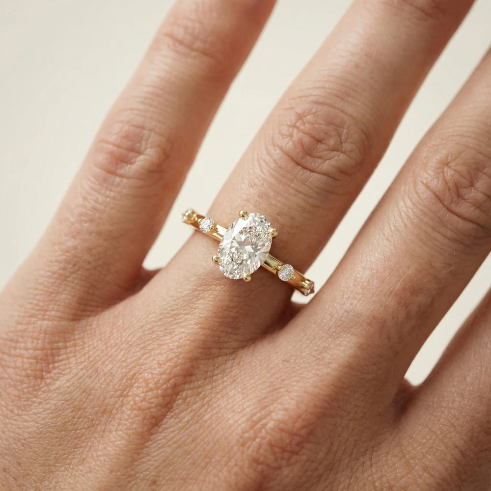 Elena Radiance Oval Diamond Engagement Ring