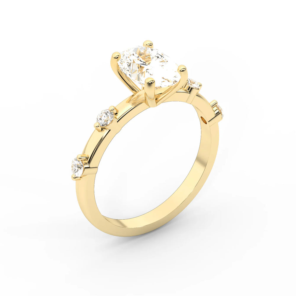 Elena Radiance Oval Diamond Engagement Ring