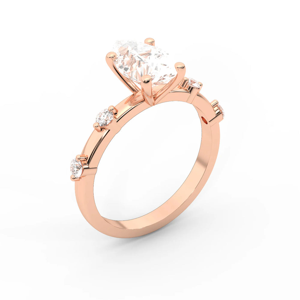 Elena Radiance Oval Diamond Engagement Ring