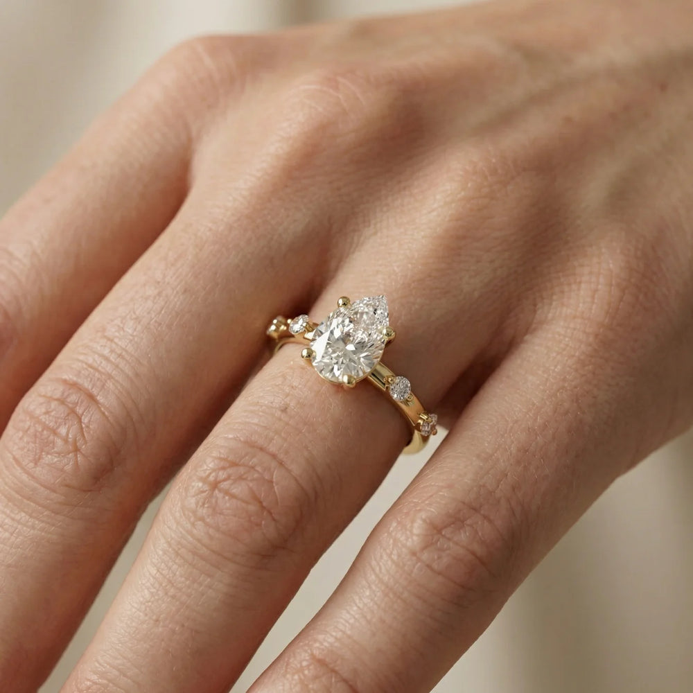 Elena Radiance Oval Diamond Engagement Ring