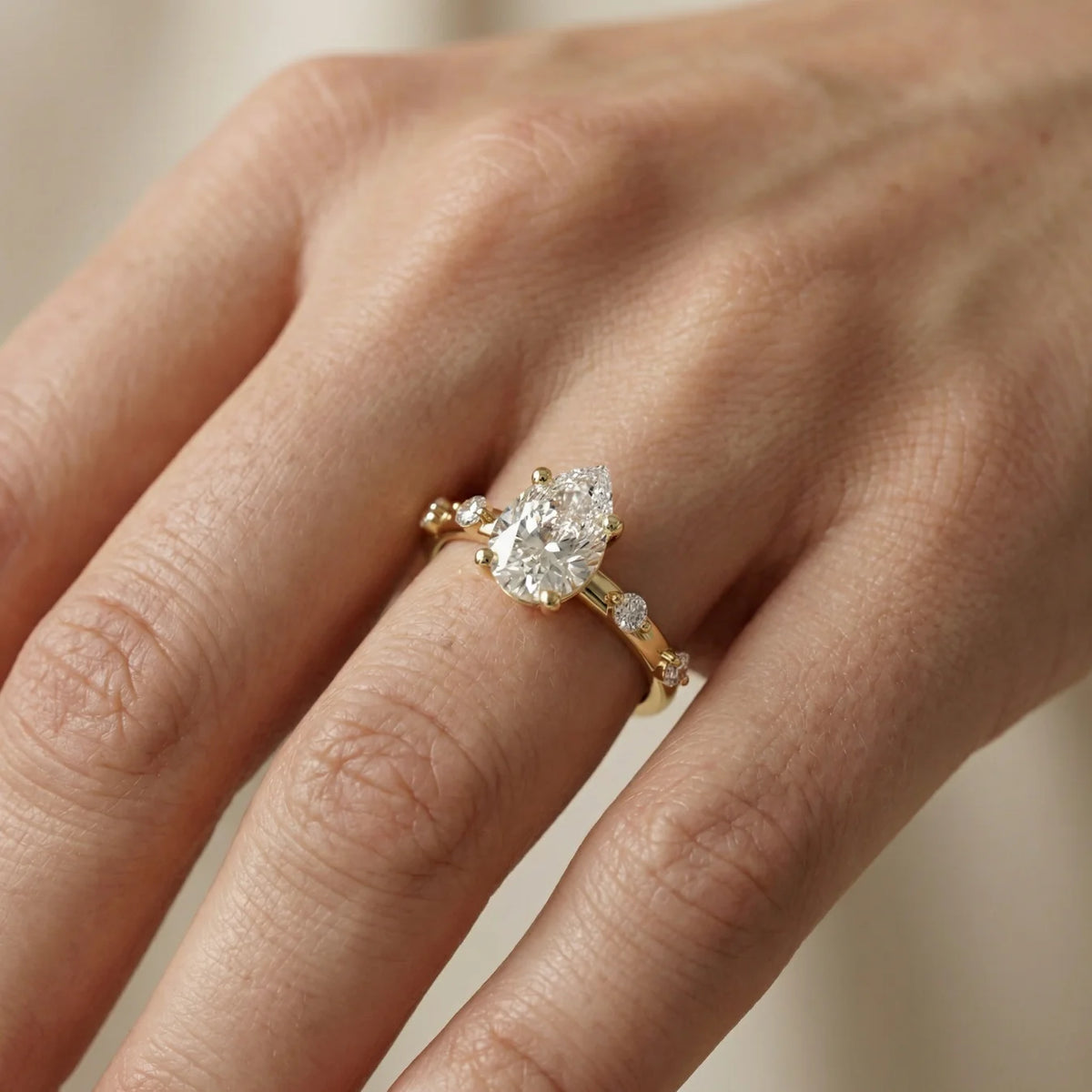 Elena Radiance Oval Diamond Engagement Ring