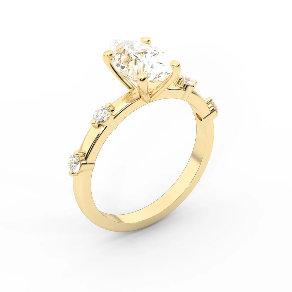 Elena Radiance Oval Diamond Engagement Ring