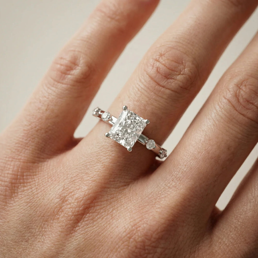 Elena Radiance Oval Diamond Engagement Ring