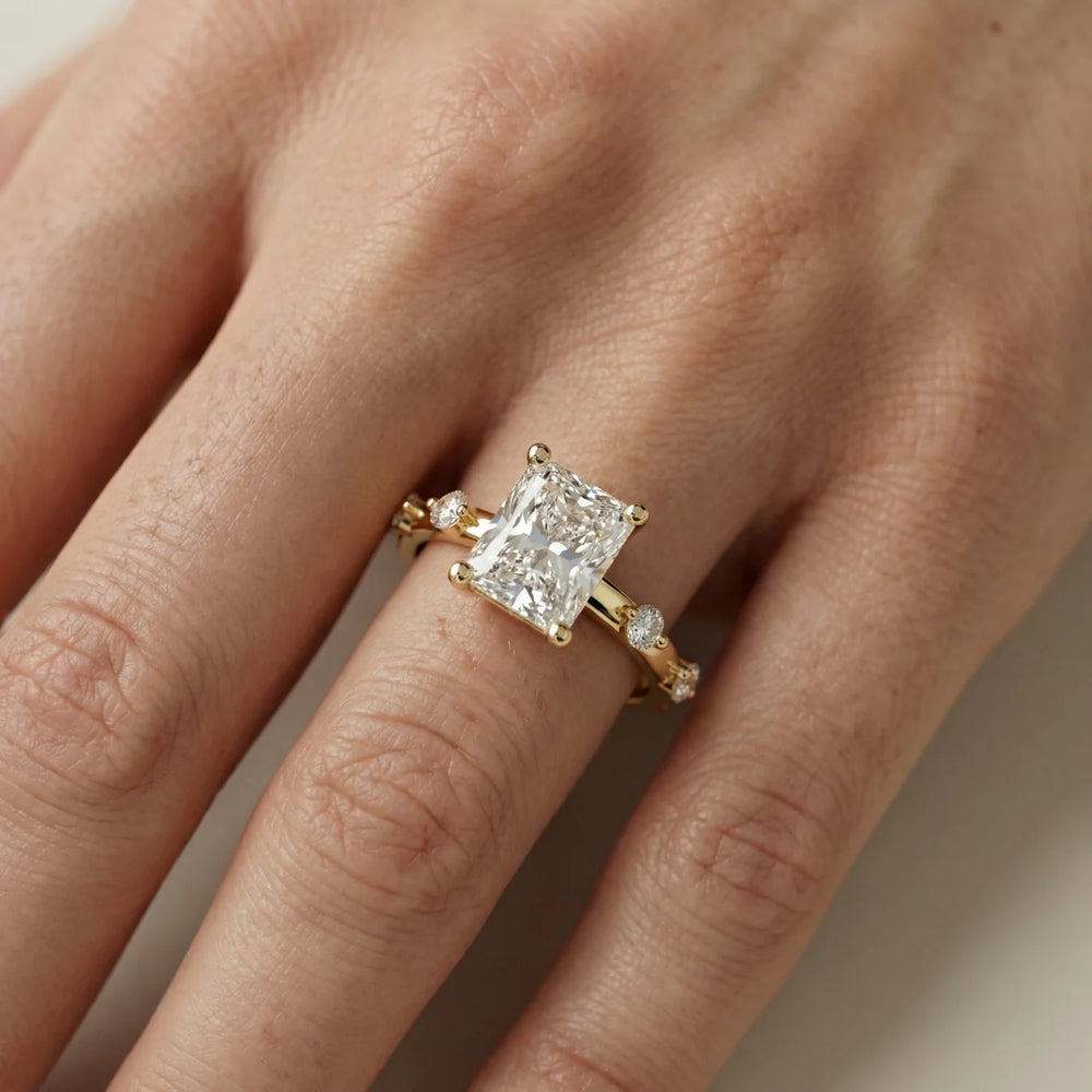 Elena Radiance Oval Diamond Engagement Ring