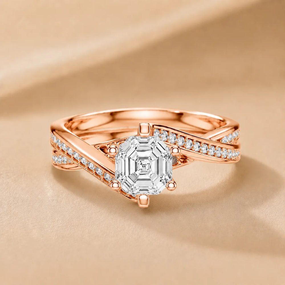 Eternal Embrace Solitaire Ring With Round Diamond
