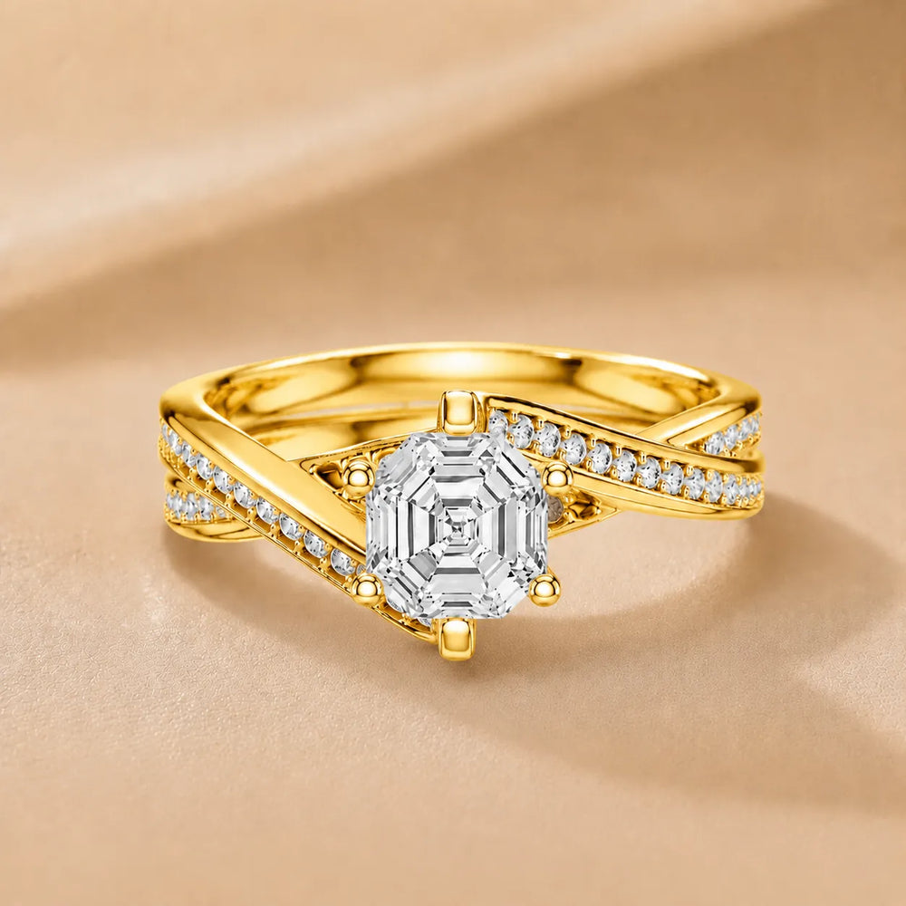 Eternal Embrace Solitaire Ring With Round Diamond