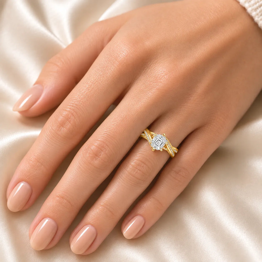 Eternal Embrace Solitaire Ring With Round Diamond
