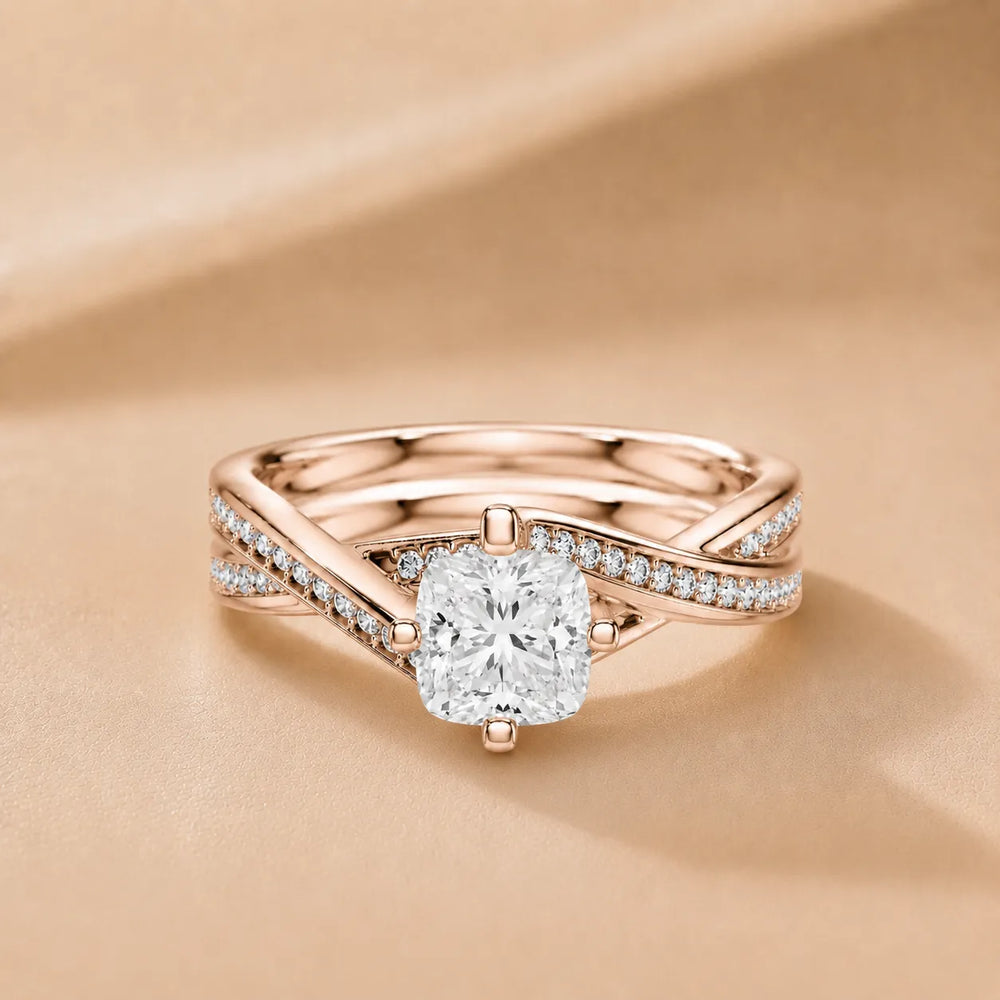 Eternal Embrace Solitaire Ring With Round Diamond