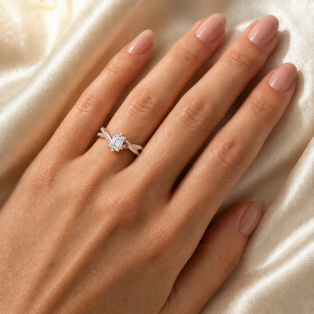 Eternal Embrace Solitaire Ring With Round Diamond