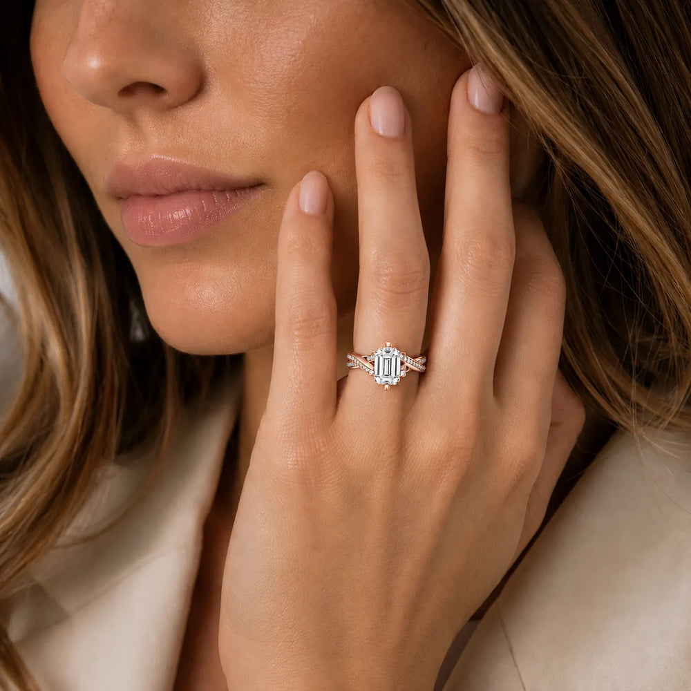 Eternal Embrace Solitaire Ring With Round Diamond