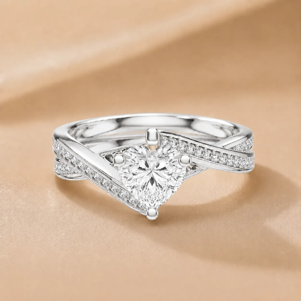 Eternal Embrace Solitaire Ring With Round Diamond