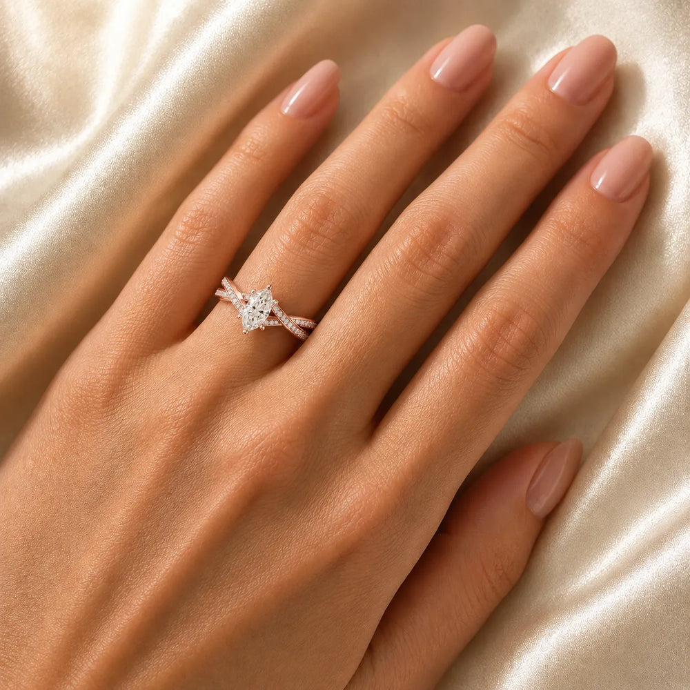 Eternal Embrace Solitaire Ring With Round Diamond