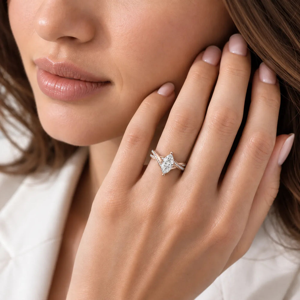 Eternal Embrace Solitaire Ring With Round Diamond