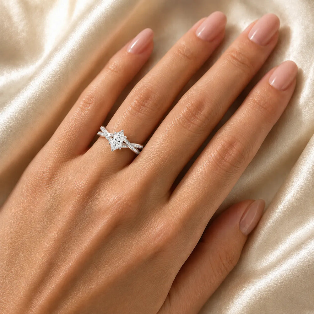 Eternal Embrace Solitaire Ring With Round Diamond