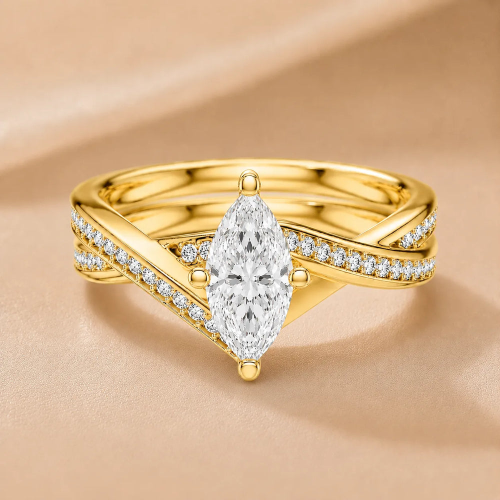 Eternal Embrace Solitaire Ring With Round Diamond