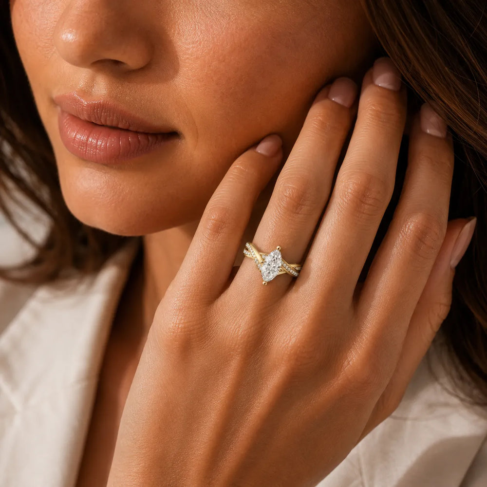 Eternal Embrace Solitaire Ring With Round Diamond