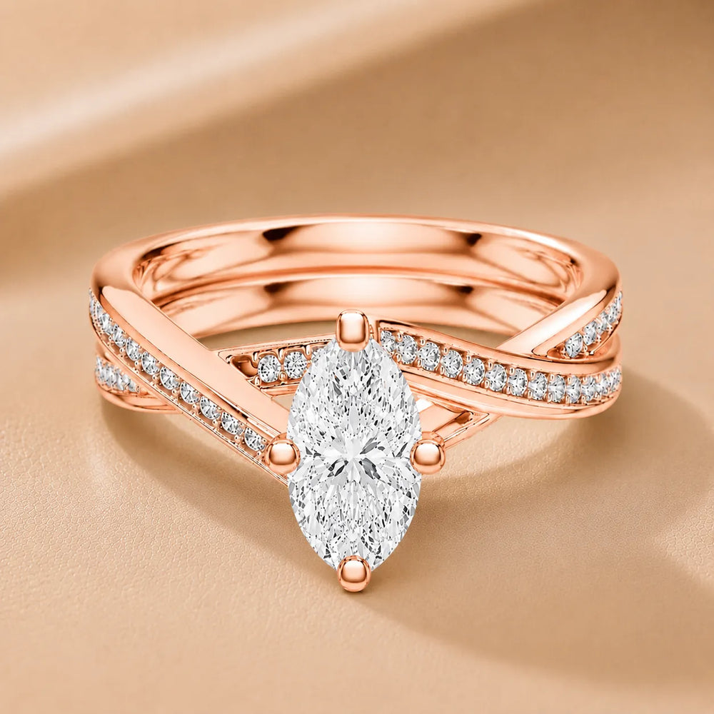 Eternal Embrace Solitaire Ring With Round Diamond