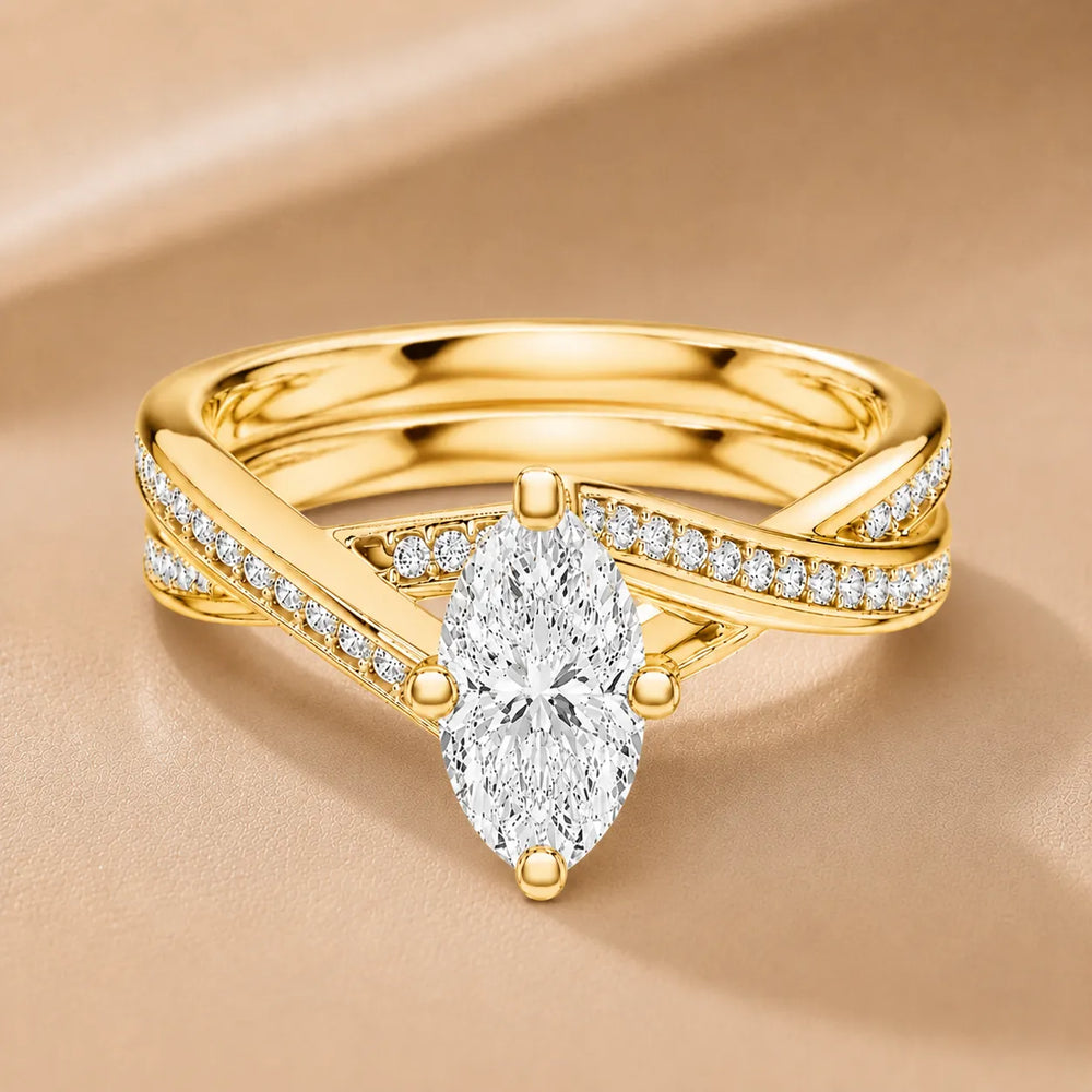 Eternal Embrace Solitaire Ring With Round Diamond