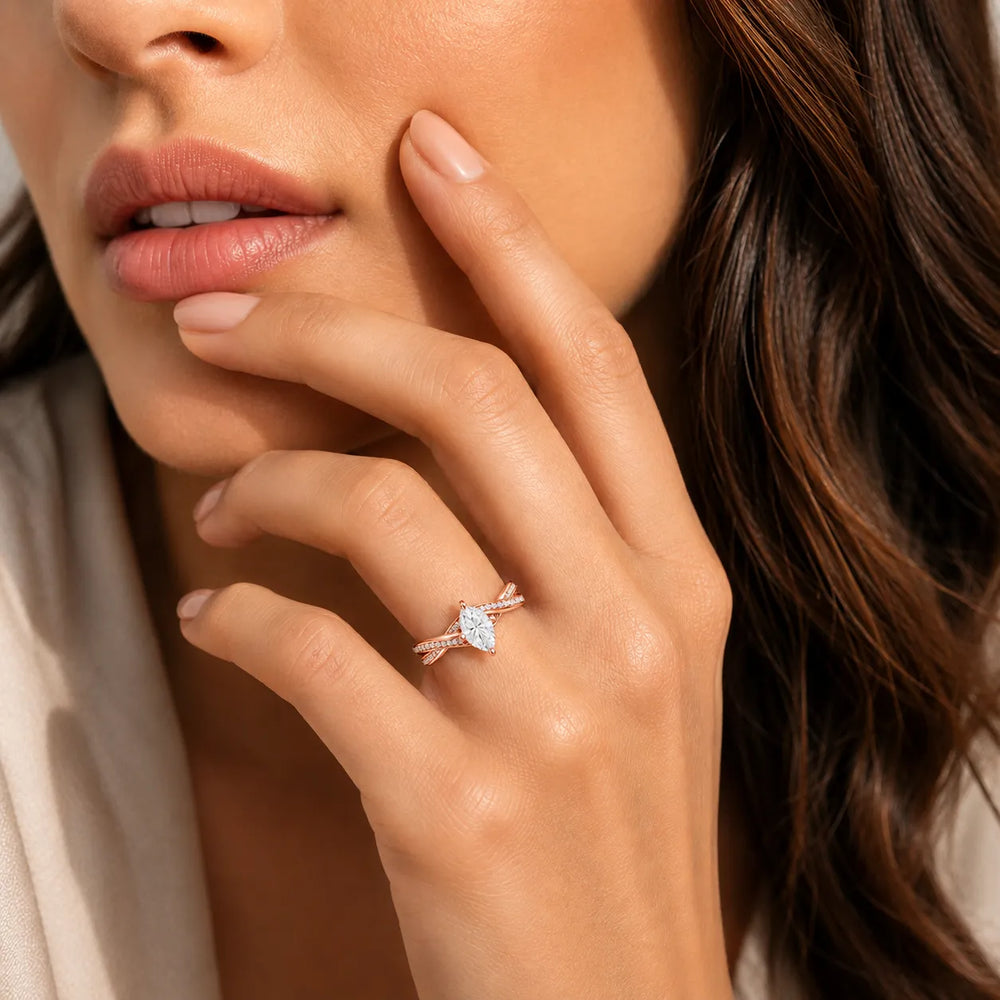 Eternal Embrace Solitaire Ring With Round Diamond