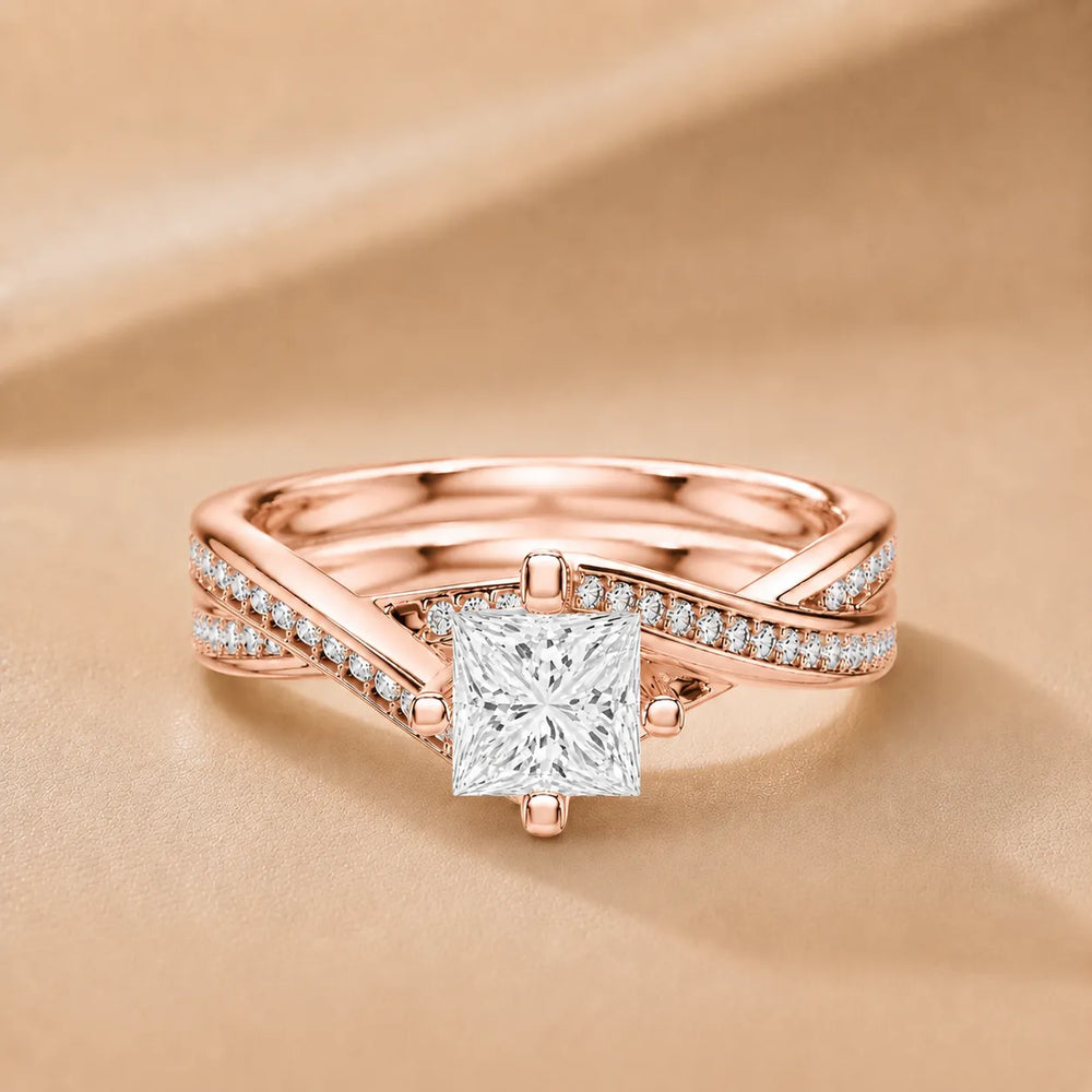 Eternal Embrace Solitaire Ring With Round Diamond