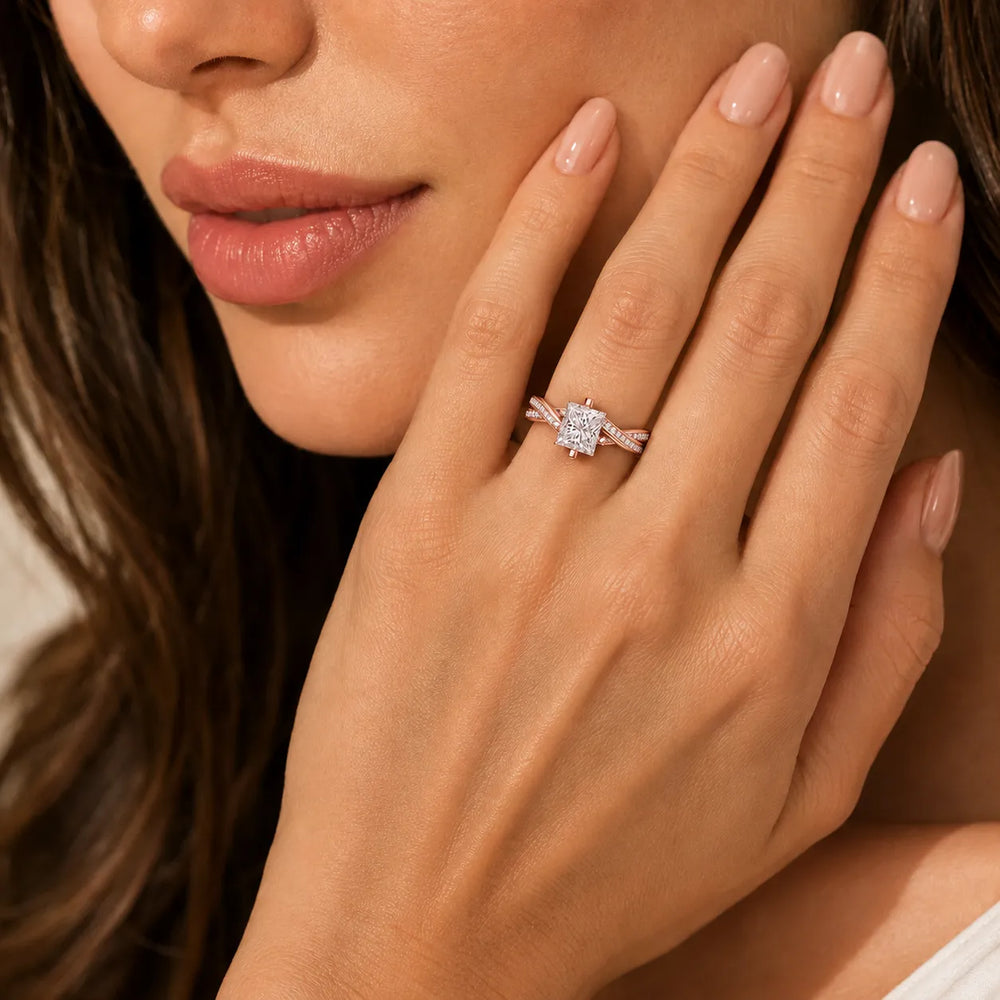 Eternal Embrace Solitaire Ring With Round Diamond