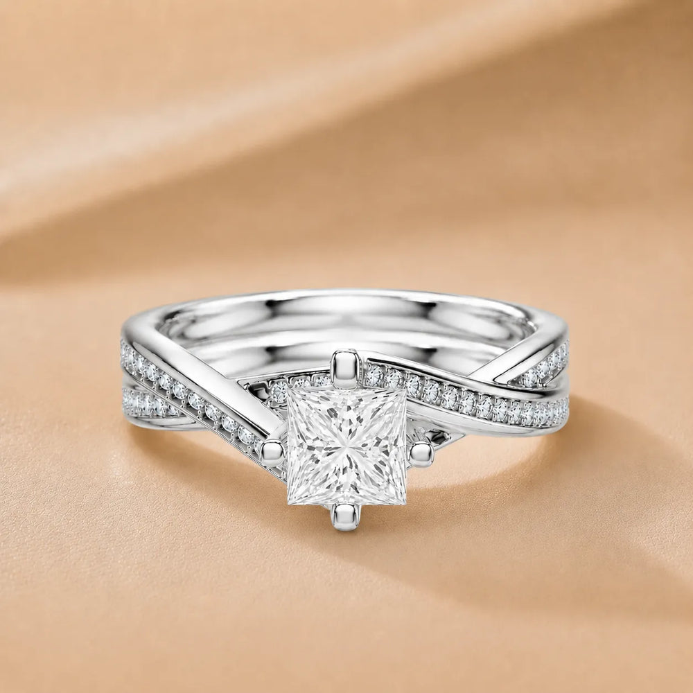 Eternal Embrace Solitaire Ring With Round Diamond
