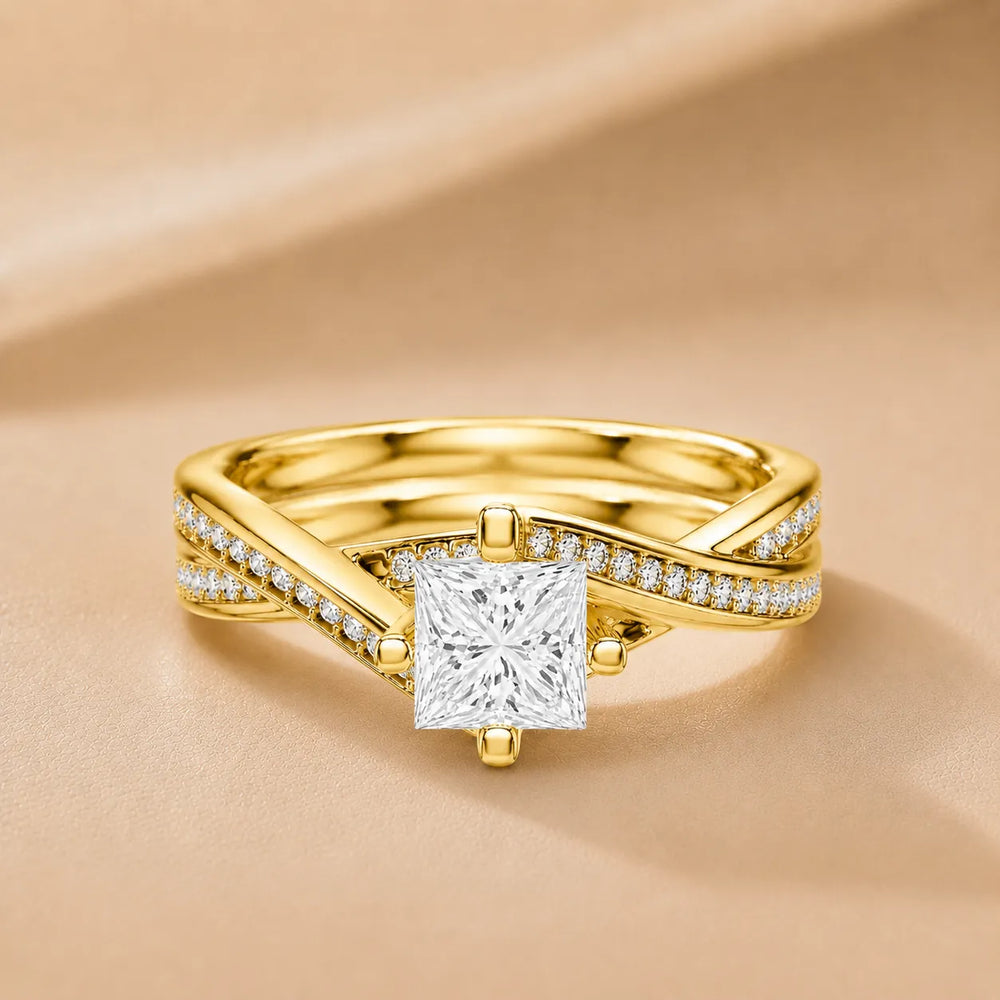 Eternal Embrace Solitaire Ring With Round Diamond