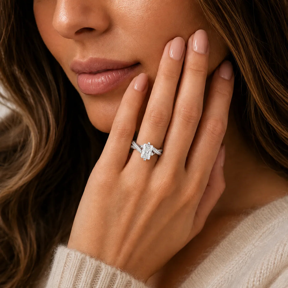 Eternal Embrace Solitaire Ring With Round Diamond