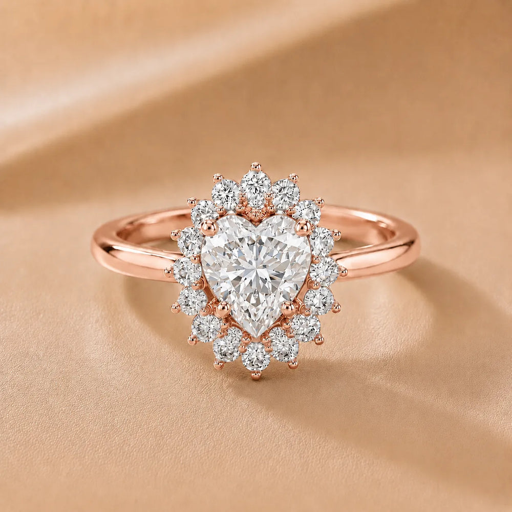 Vintage Empress Halo oval Diamond Engagement