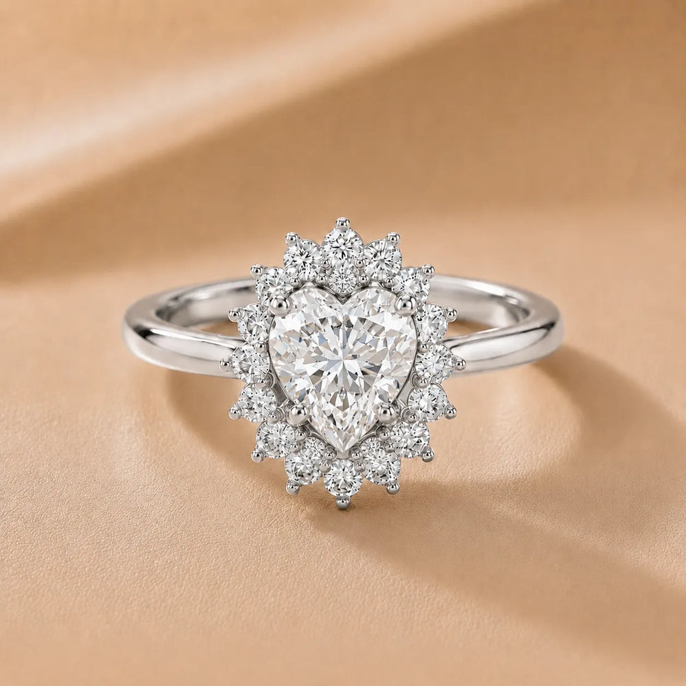 Vintage Empress Halo oval Diamond Engagement