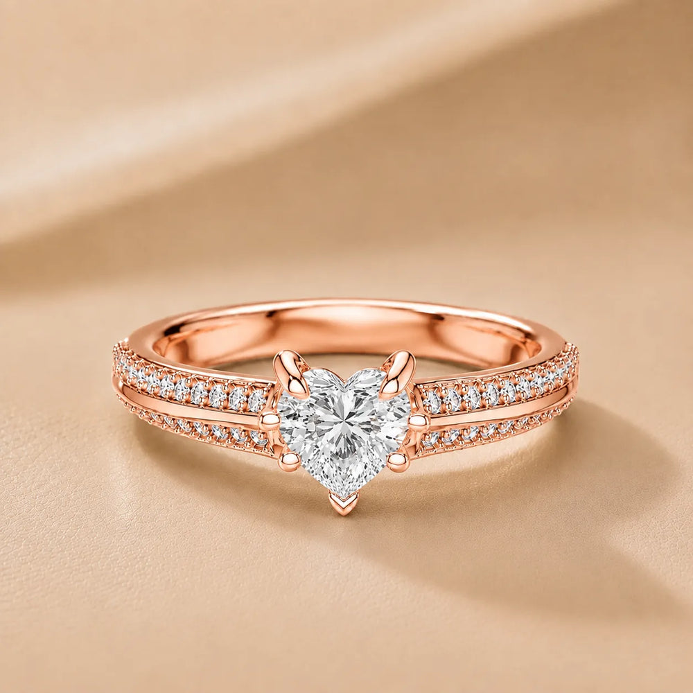 Enchanted Duo Ring & Round Solitaire Diamond Ring