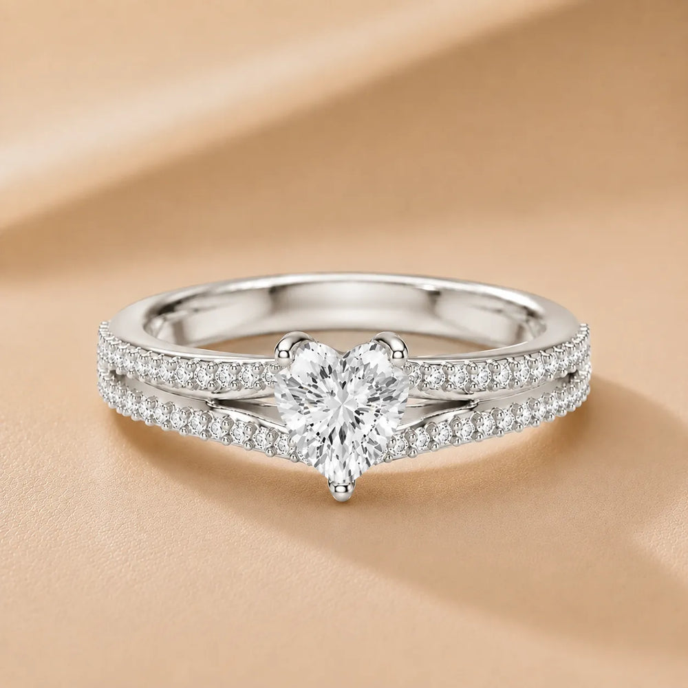 Serene Spark Ring with Eight Prong