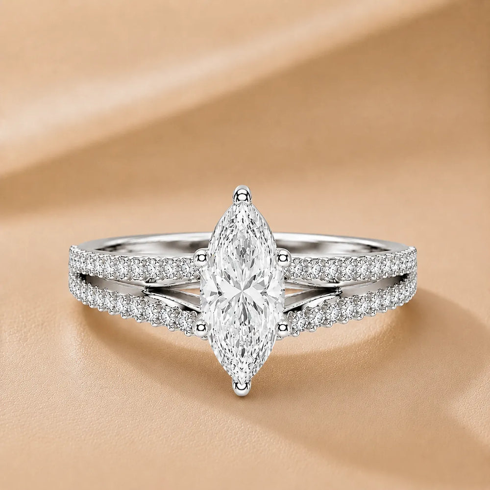 Serene Spark Ring with Eight Prong