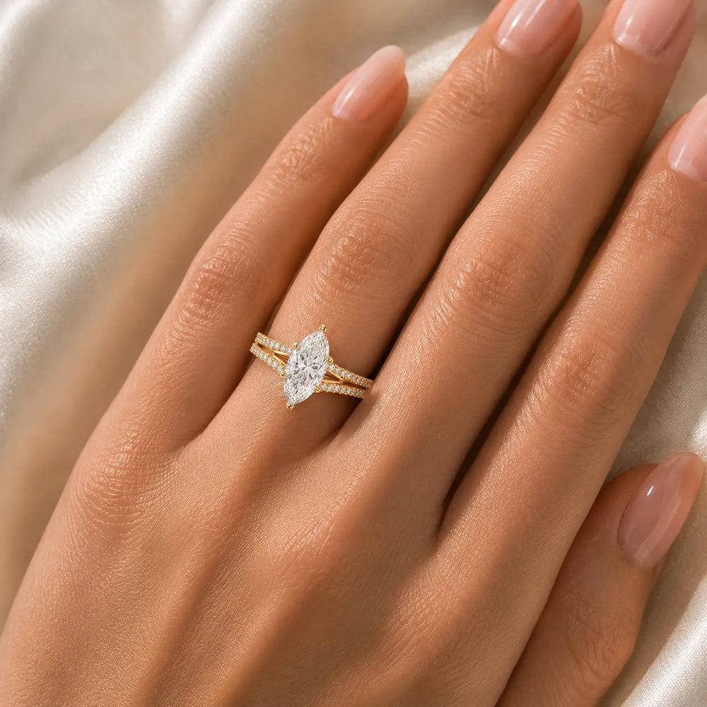 Serene Spark Ring with Eight Prong
