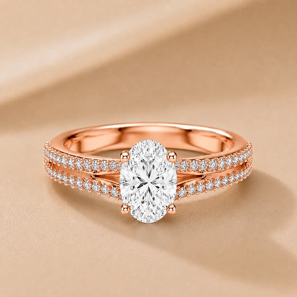 Serene Spark Ring with Eight Prong