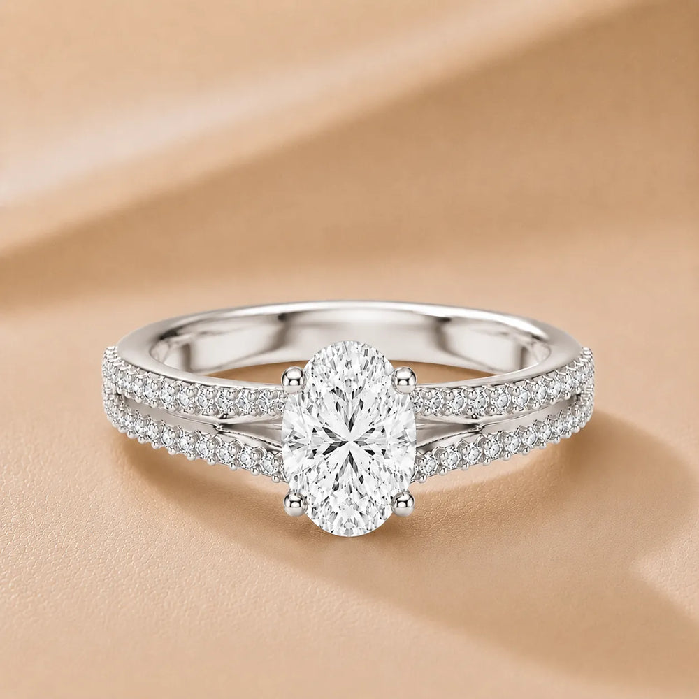 Serene Spark Ring with Eight Prong