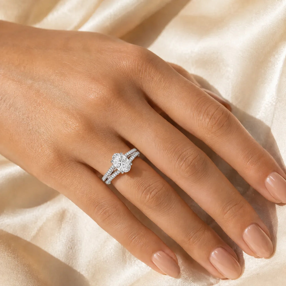 Serene Spark Ring with Eight Prong